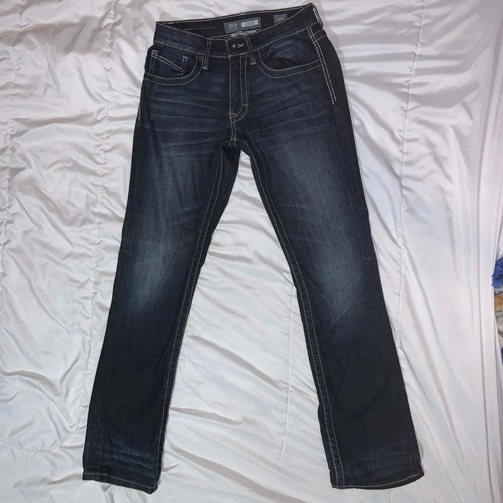 Men’s Buckle Jake Straight Leg Jeans (Dark Wash)